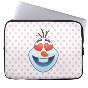 Frozen Emoji Olaf with Heart-Shaped Eyes Laptop Sleeve