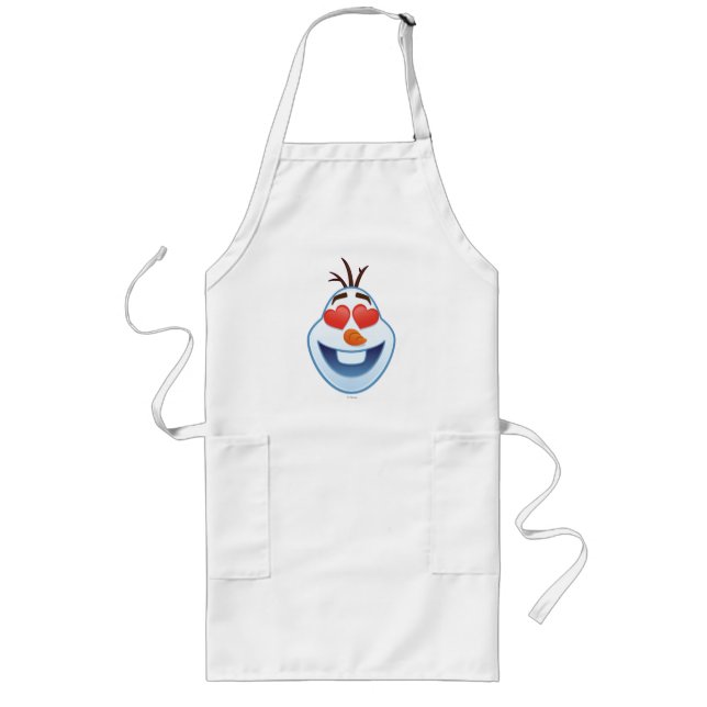 Frozen Emoji | Olaf with Heart-Shaped Eyes Long Apron (Front)