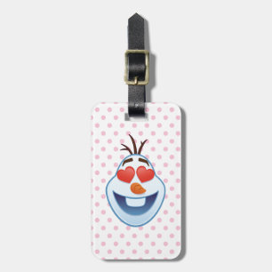Frozen Emoji Olaf with Heart-Shaped Eyes Luggage Tag