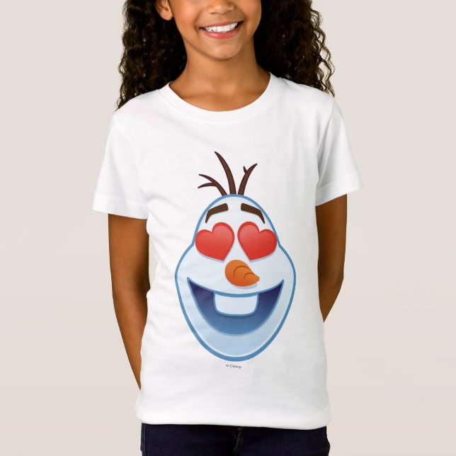 Frozen Emoji | Olaf with Heart-Shaped Eyes T-Shirt (Front)