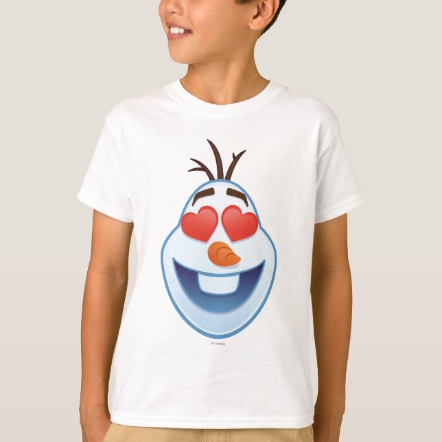 Frozen Emoji | Olaf with Heart-Shaped Eyes T-Shirt (Front)