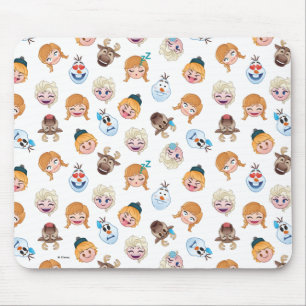 Frozen Emoji Pattern Mouse Pad