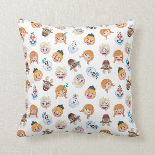 Frozen Emoji Pattern Throw Pillow