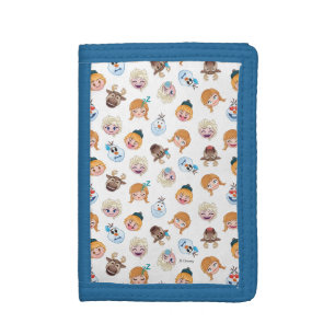 Frozen Emoji Pattern Trifold Wallet