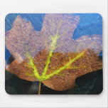 Frozen Fall Maple Leaf Late Autumn Nature Mouse Pad