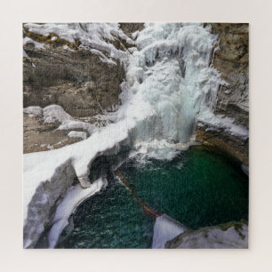 Frozen Falls at Johnson Creek, Alberta Jigsaw Puzzle