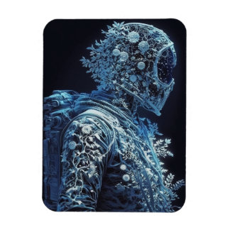 Frozen Floral Astronaut Magnet