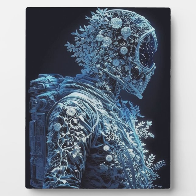 Frozen Floral Astronaut Plaque (Front)