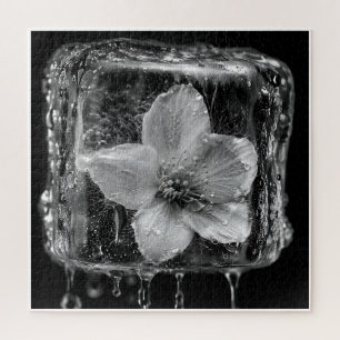 Frozen Flower Melting Ice Jigsaw Puzzle