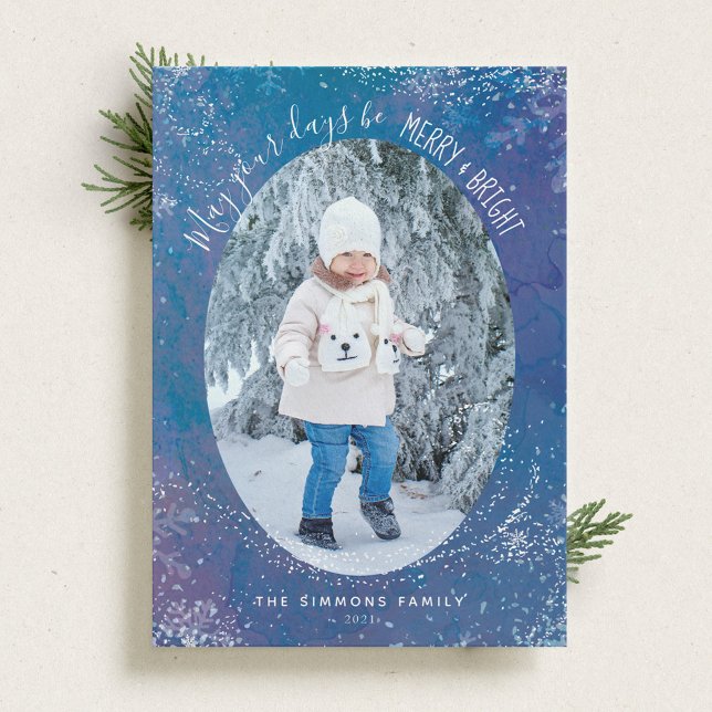 Frozen Flurry Holiday Photo Cards (Creator Uploaded)