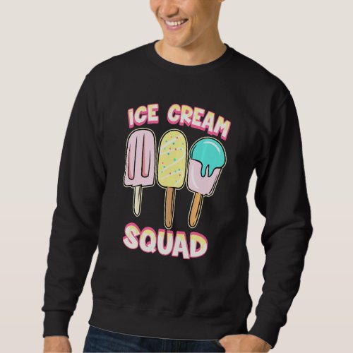 Frozen Food Gelato Cone Fan Funny Summer Ice Cream Sweatshirt