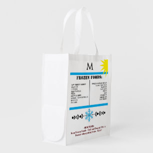 Frozen Foods Groceries Blue Holds Up to 50 lbs Grocery Bag