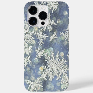 Frozen Frost Flakes Blue Macro Nature Photography  Case-Mate iPhone 14 Pro Max Case