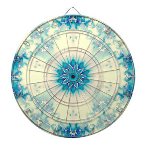 Frozen Frosty Blue Snowflake Winter Pattern Dart Board