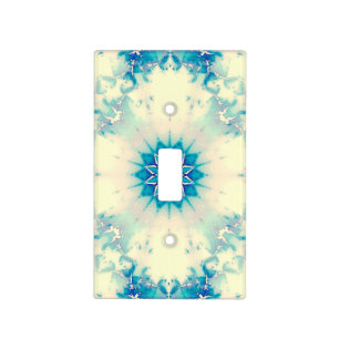 Frozen Frosty Blue Snowflake Winter Pattern Light Switch Cover