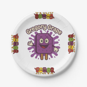 Frozen Fun Birthday featuring Gregory Grape Paper Plates
