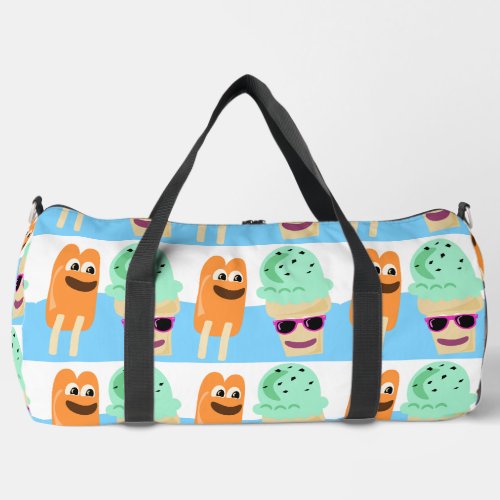 Frozen Fun Time Treat Summer Dessert Pattern Duffle Bag