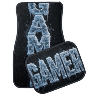 Frozen Gamer 3D Ice Logo  Car Floor Mat