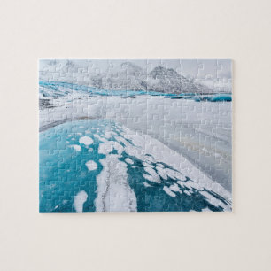 Frozen glacier ice, Iceland Jigsaw Puzzle