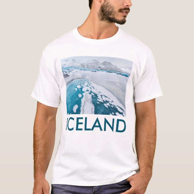 Frozen glacier ice, Iceland T-Shirt (Front)