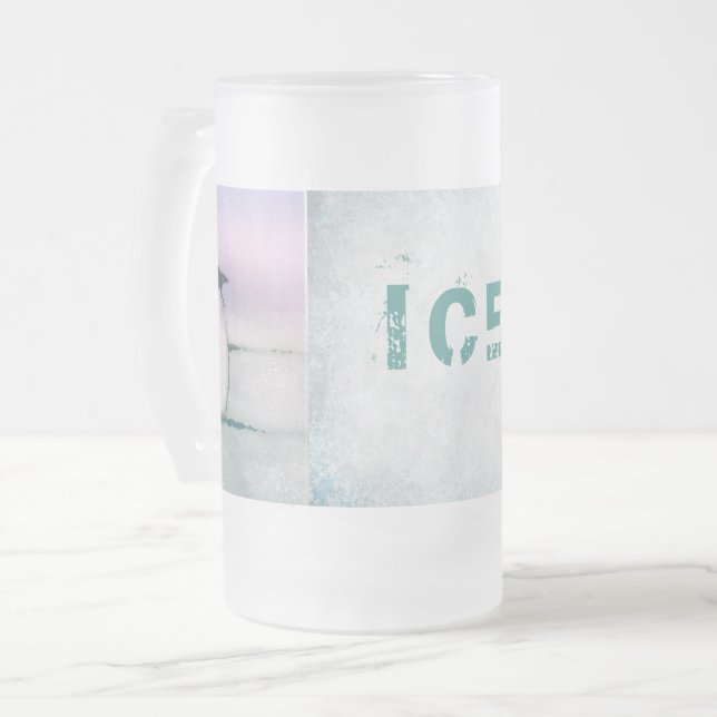 Frozen Glass Mag Frosted Glass Beer Mug (Front Left)