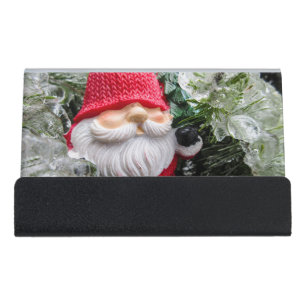Frozen Gnome 03 Desk Business Card Holder