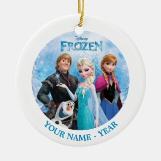 Frozen Group Personalized Add Your Name Ceramic Ornament