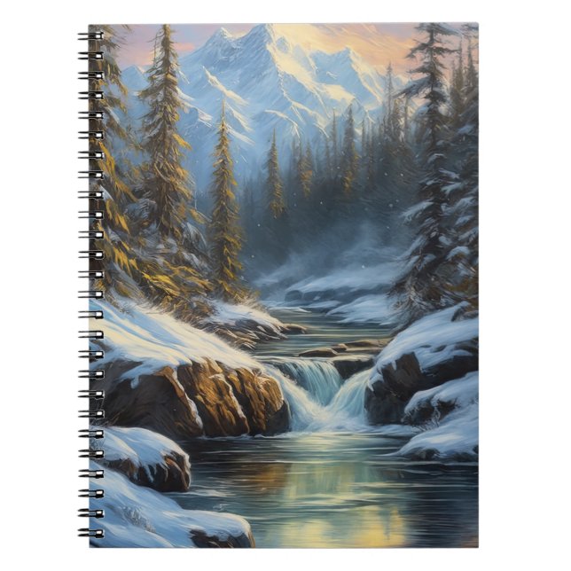 Frozen Harmony, A Rushing Stream Notebook (Front)