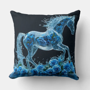 Frozen Horse Throw Pillow