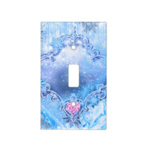 Frozen Ice & Snowflakes Winter Wonderland Sparkle Light Switch Cover