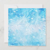 Frozen Ice Winter Wonderland Snowflake Invitations (Back)
