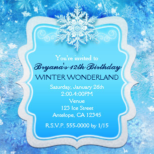 frozen snowflake invitations zazzle