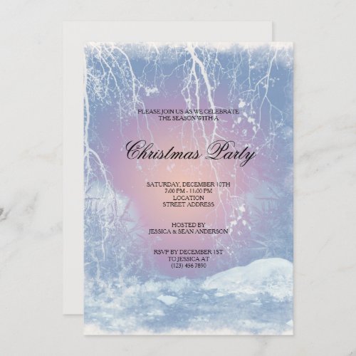 Frozen Icy Winters Christmas Party Invitation