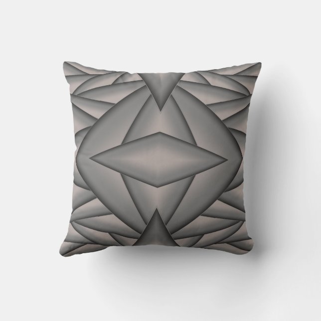 Frozen In Time Abstract Art Throw Pillow (Back)