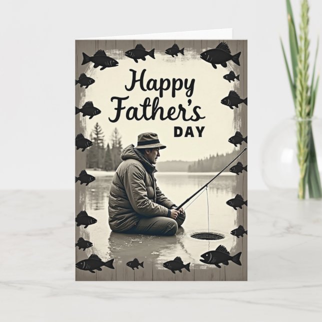 Frozen Lake Fathers Day Card (Front)