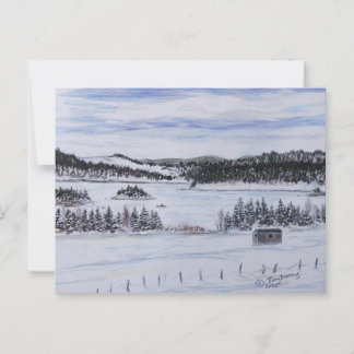 Frozen lake   Fox trap NL   Gull rocky pond Postcard