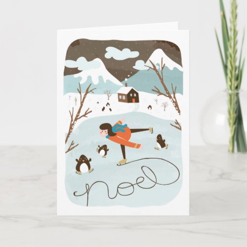 Frozen Lake Holiday Greeting Card