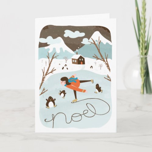 Frozen Lake Holiday Greeting Card