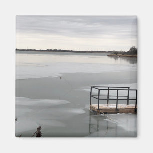 Frozen lake magnet