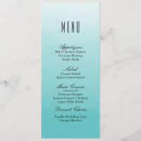 Frozen Lake Ombre | Wedding Dinner Menu