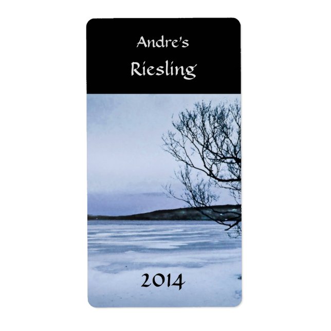 Frozen Lake Wine Label (Front)