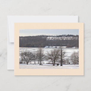 Frozen Lake with Landscape Postcard