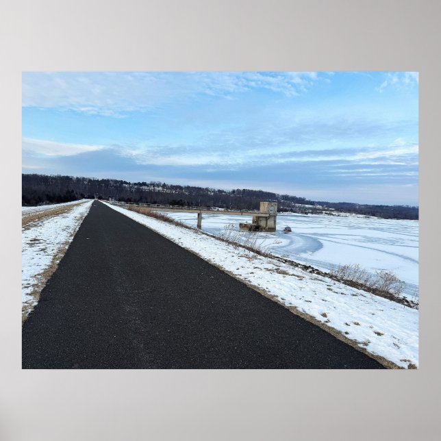 Frozen Lake with Path Poster (Front)