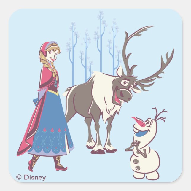 Frozen | Listen to your Heart Square Sticker (Front)