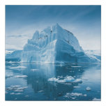 Frozen Majesty – Customizable Arctic Iceberg Art P Faux Canvas Print