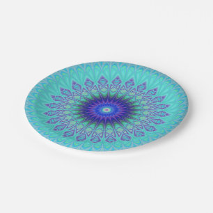 Frozen mandala paper plates