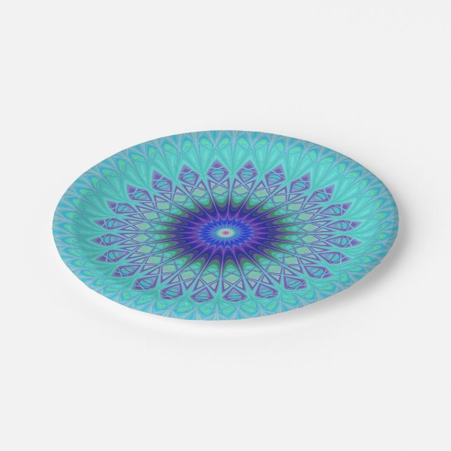 Frozen mandala paper plates (Angled)