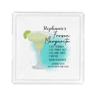 Frozen Margarita Recipe Personalized   Acrylic Tray