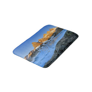 Frozen Minaret Lake Sunrise - Sierra Nevada Bath Mat