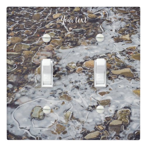 Frozen mountain stream  light switch cover